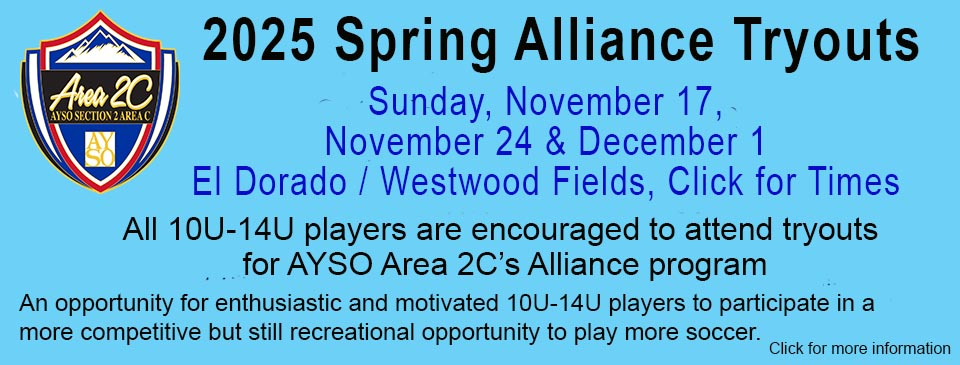 Area 2C Alliance Spring Tryouts